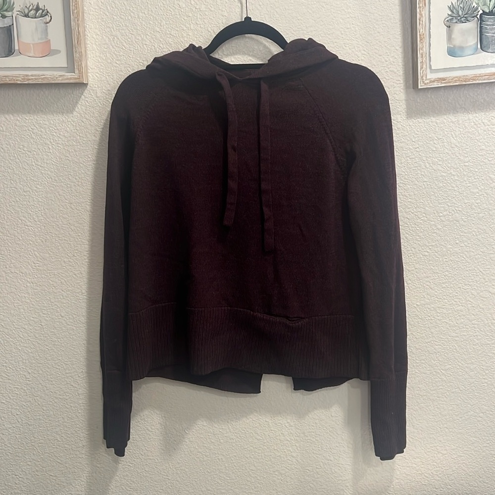 Athleta Women’s Dark Burgundy Hoodie Sweater